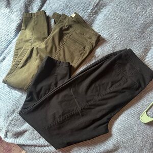 Woman’s LOFT Curvey skinny ankle Black and Olive Pants SIZE 14             PR#21